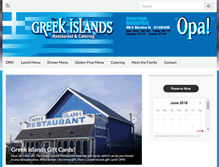 Tablet Screenshot of greekislandsrestaurant.com